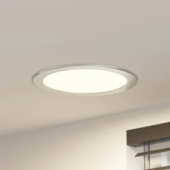 PRIOS Loftlamper|Indbygningsspots > LED-indbygningslampe Cadance, sølv, 24 cm, sæt med 3, CCT