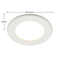 PRIOS Loftlamper|Indbygningsspots > LED-indbygningslampe Cadance, hvid, 12 cm, sæt med 3, CCT