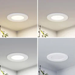 PRIOS Loftlamper|Indbygningsspots > LED-indbygningslampe Cadance, hvid, 12 cm, sæt med 3, CCT