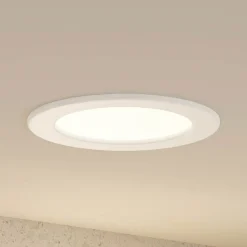 Gang|Loftlamper ^ PRIOS LED-indbygningslampe Cadance, hvid, 17 cm, CCT, IP44