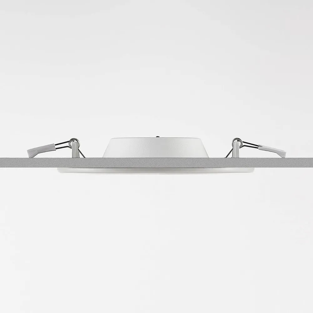 Gang|Loftlamper ^ PRIOS LED-indbygningslampe Cadance, hvid, 17 cm, CCT, IP44