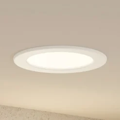 Gang|Loftlamper ^ PRIOS LED-indbygningslampe Cadance, hvid, 17 cm, sæt med 3, CCT