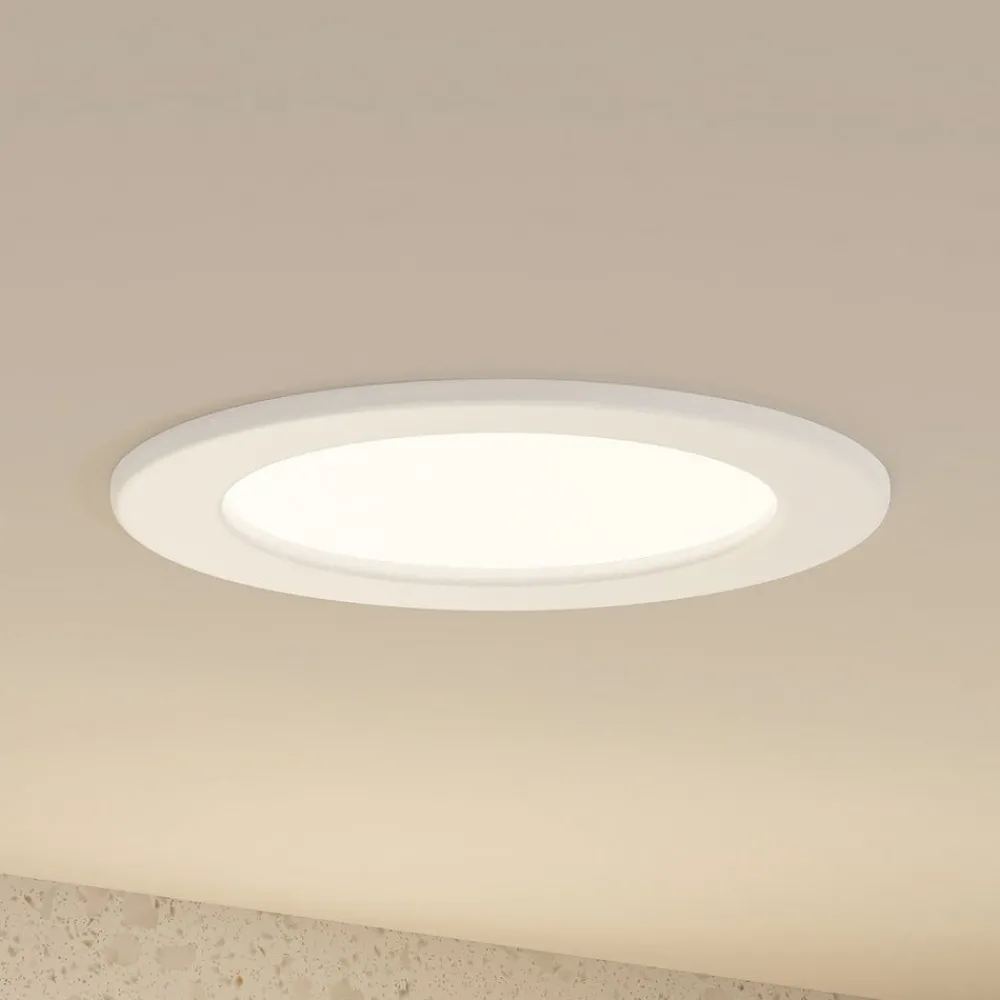 Gang|Loftlamper ^ PRIOS LED-indbygningslampe Cadance, hvid, 17 cm, sæt med 3, CCT