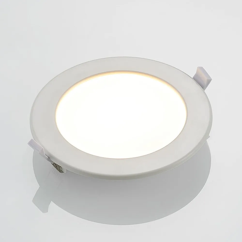 Gang|Loftlamper ^ PRIOS LED-indbygningslampe Cadance, hvid, 17 cm, sæt med 3, CCT