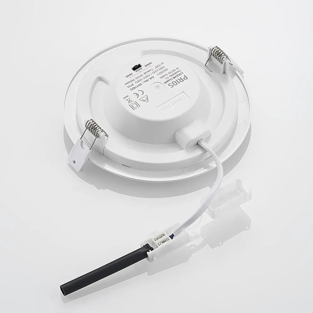 Gang|Loftlamper ^ PRIOS LED-indbygningslampe Cadance, hvid, 17 cm, sæt med 3, CCT