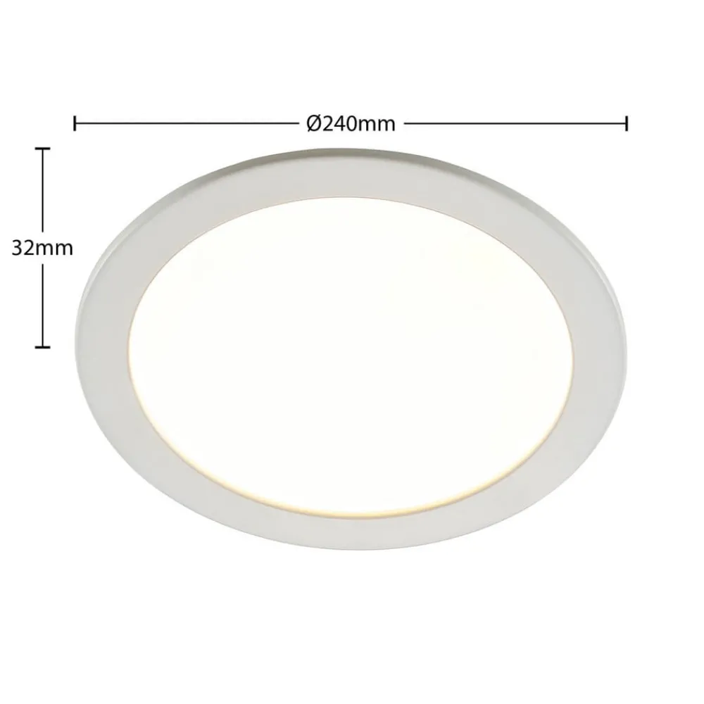 PRIOS Gang|Loftlamper > LED-indbygningslampe Cadance, hvid, 24 cm, CCT, IP44