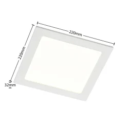 PRIOS Loftlamper|Indbygningsspots > LED-indbygningslampe Helina, hvid, 22 cm, 24 W, dæmpbar