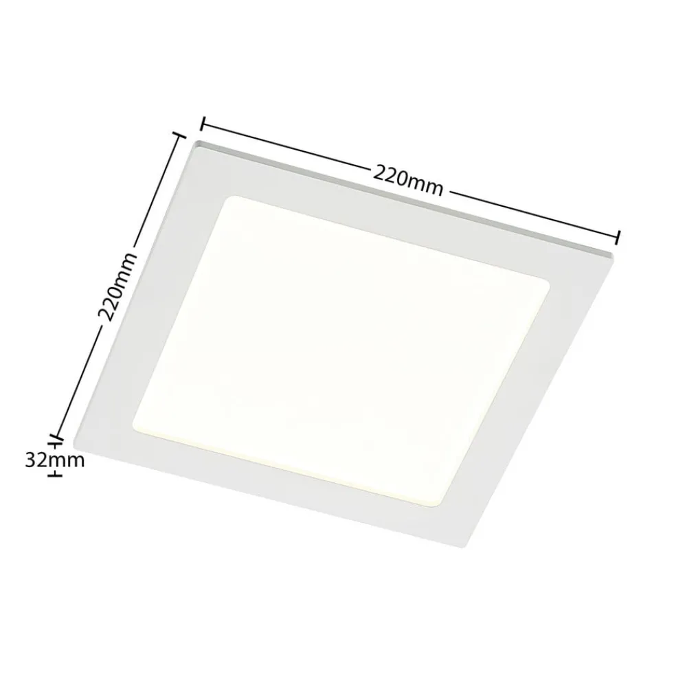 PRIOS Loftlamper|Indbygningsspots > LED-indbygningslampe Helina, hvid, 22 cm, 24 W, dæmpbar