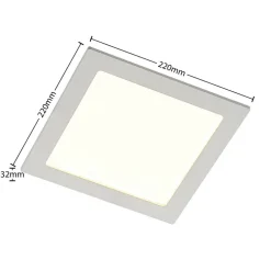 PRIOS Loftlamper|Loftlamper > LED-indbygningslampe Helina, hvid, 22 cm, 18 W, dæmpbar
