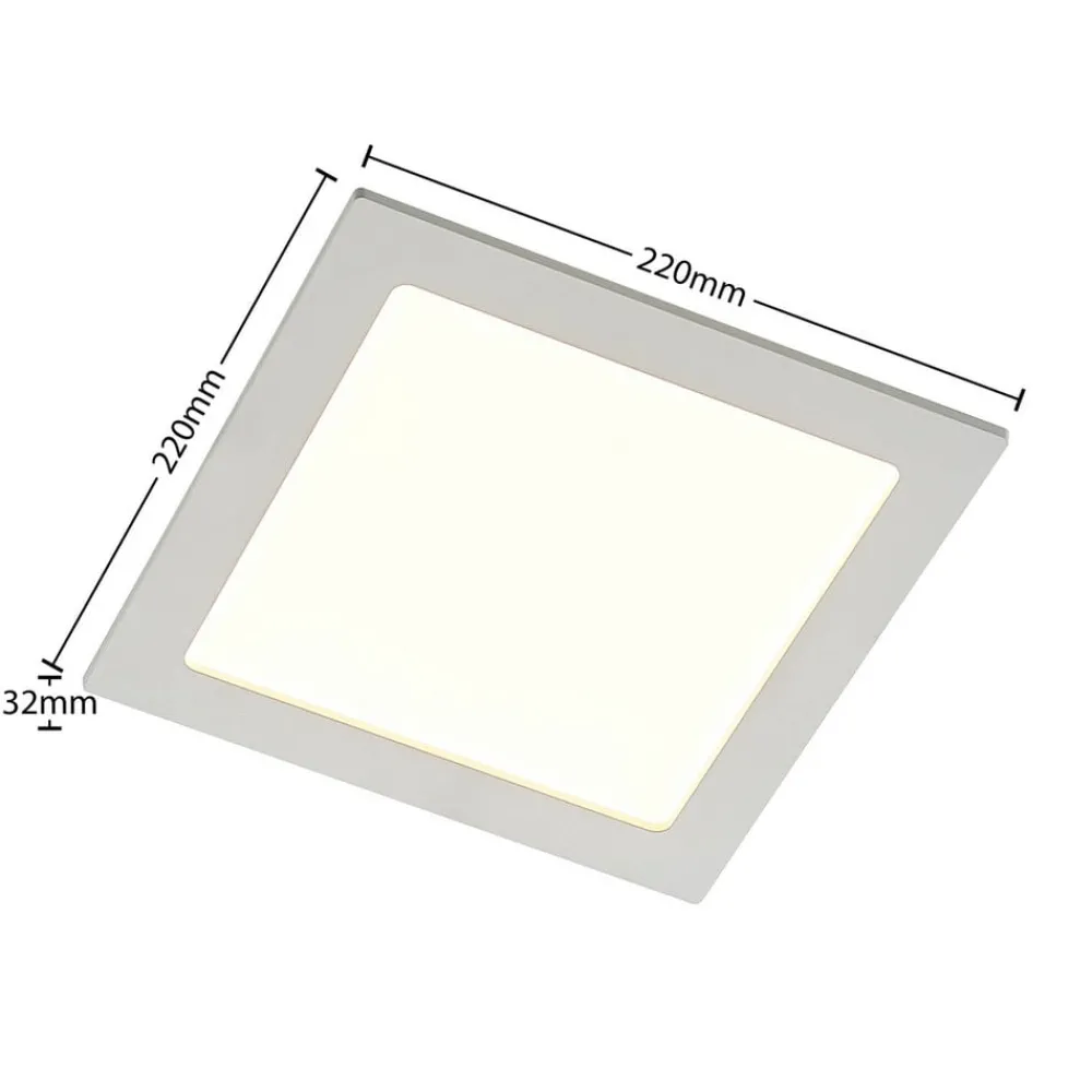 PRIOS Loftlamper|Loftlamper > LED-indbygningslampe Helina, hvid, 22 cm, 18 W, dæmpbar