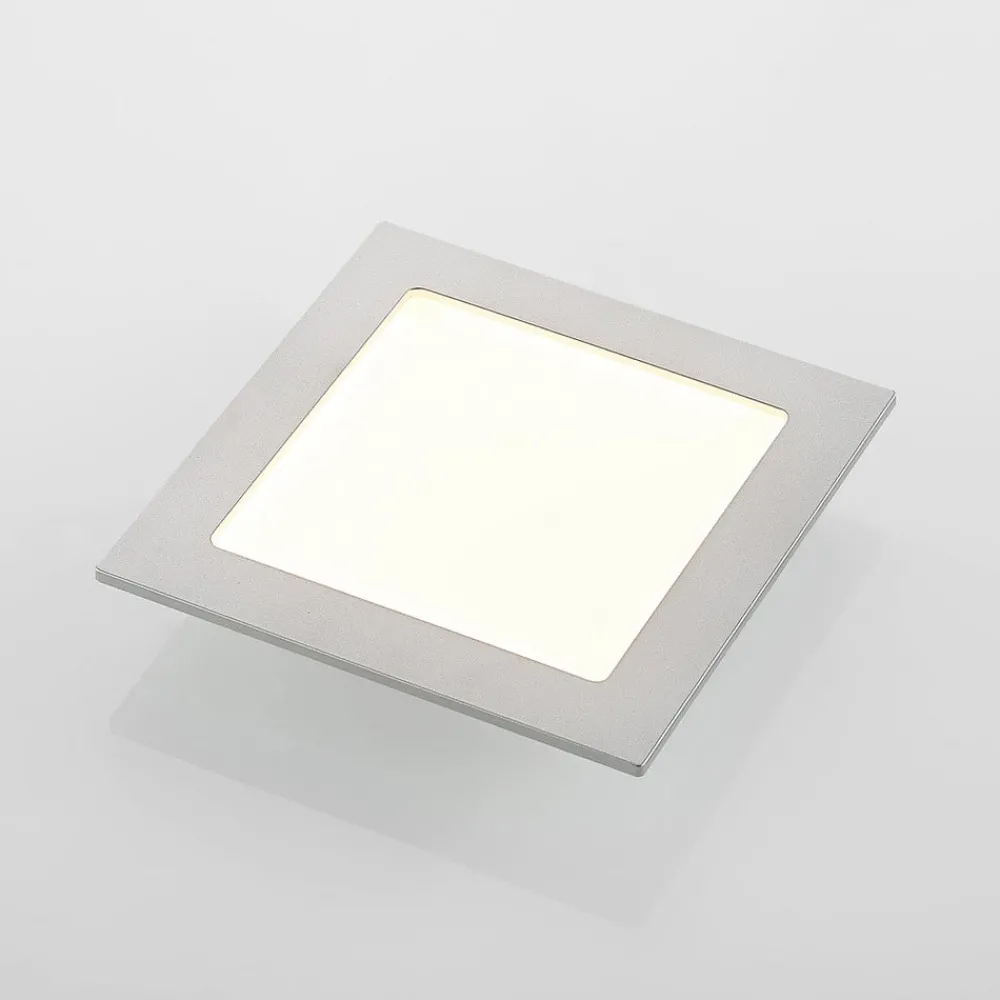 Loftlamper|Loftlamper ^ PRIOS LED-indbygningslampe Helina, sølv, 16,5 cm, dæmpbar