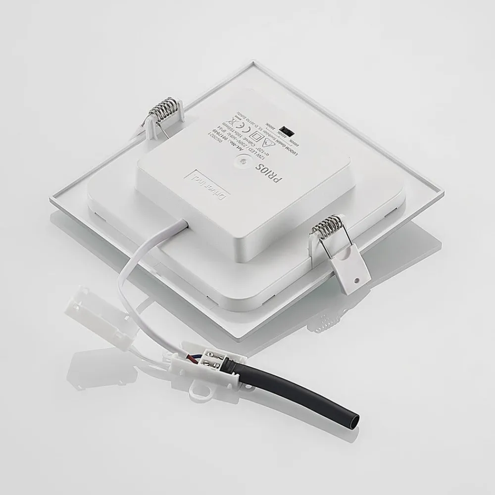 Loftlamper|Loftlamper ^ PRIOS LED-indbygningslampe Helina, sølv, 16,5 cm, dæmpbar