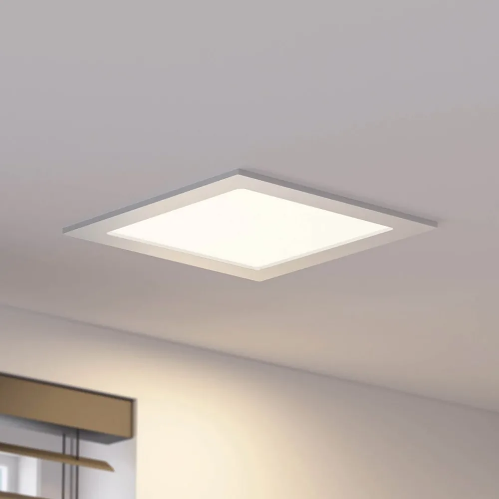 PRIOS Indbygningsspots > LED-indbygningslampe Helina, sølv, 22 cm, 24 W, dæmpbar