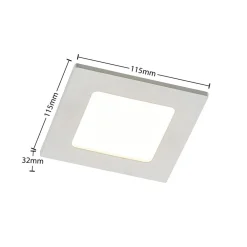 Indbygningsspots ^ PRIOS LED-indbygningslampe Helina, hvid, 11,5 cm, dæmpbar