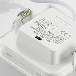 Indbygningsspots ^ PRIOS LED-indbygningslampe Helina, hvid, 11,5 cm, dæmpbar