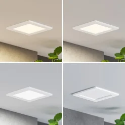 Indbygningsspots ^ PRIOS LED-indbygningslampe Helina, hvid, 11,5 cm, dæmpbar