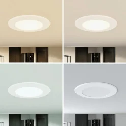 PRIOS Loftlamper|Loftlamper > LED-indbygningslampe Rida, sæt med 10, hvid, 12 cm, CCT, IP44