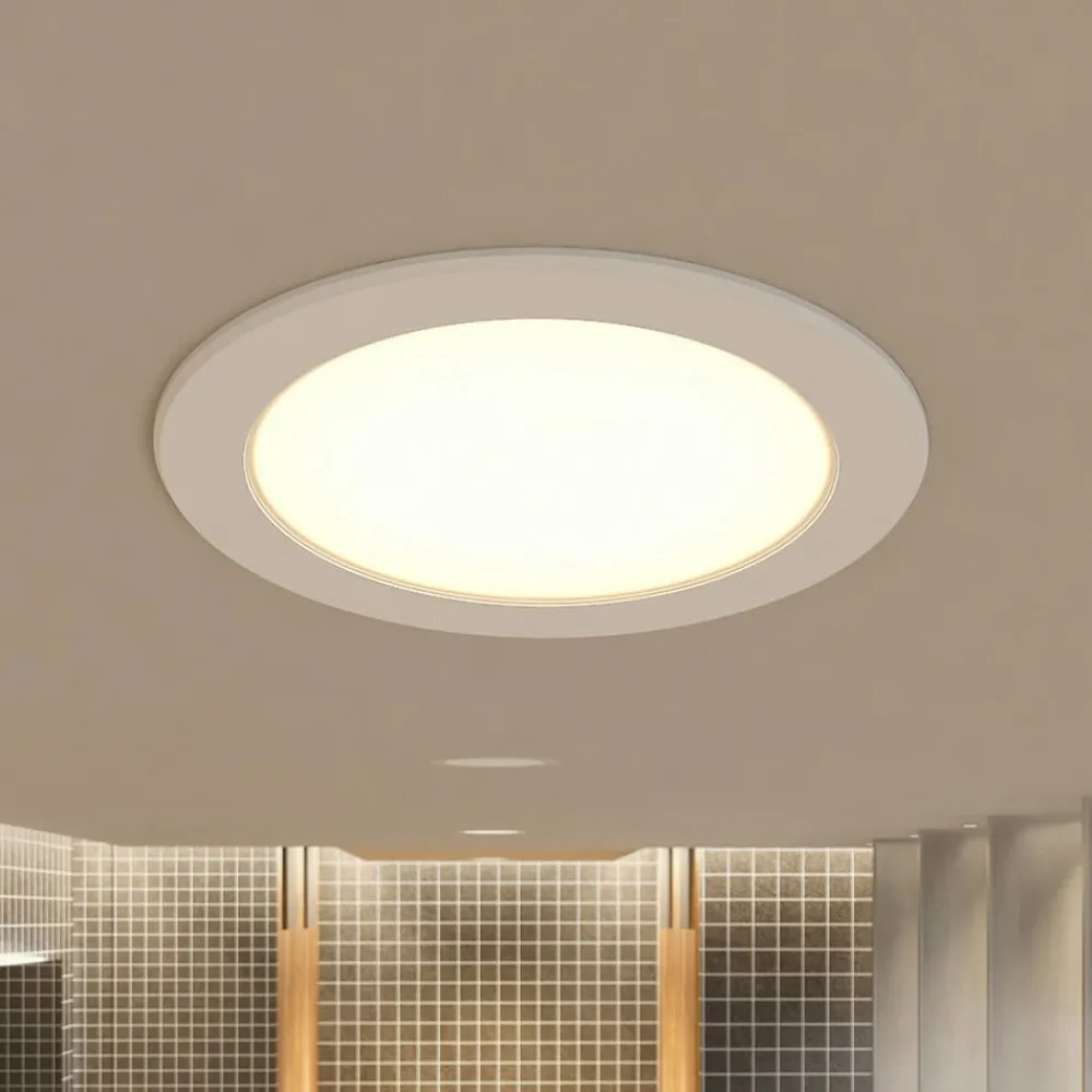 PRIOS Loftlamper|Loftlamper > LED-indbygningslampe Rida, 10stk, hvid, 23cm, 25W, CCT, IP44
