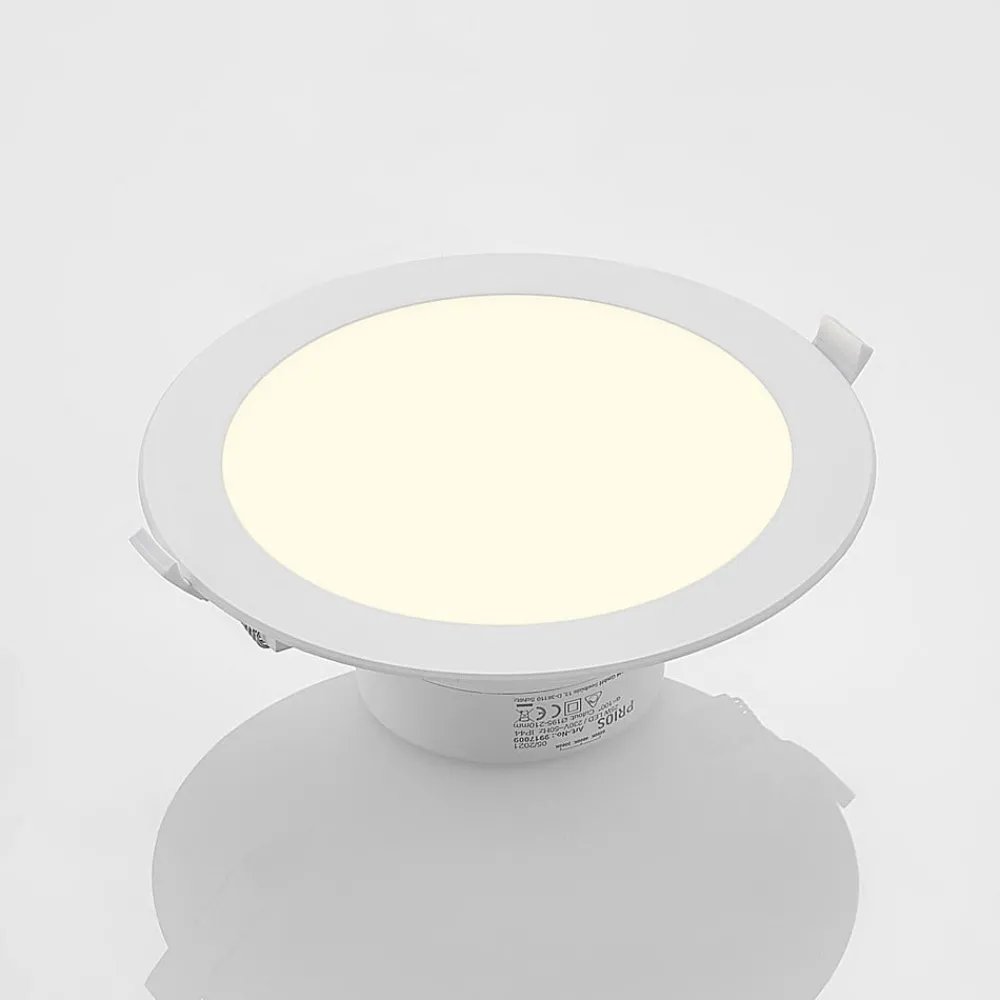 PRIOS Loftlamper|Loftlamper > LED-indbygningslampe Rida, 10stk, hvid, 23cm, 25W, CCT, IP44