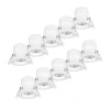 Loftlamper|Indbygningsspots ^ PRIOS LED indbygningslampe Shima, hvid, 7W, 3000K, 10stk, dæmpbar