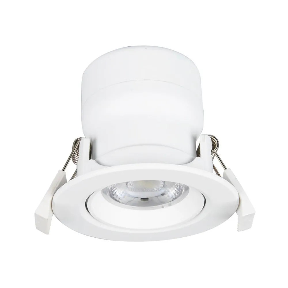 Loftlamper|Indbygningsspots ^ PRIOS LED indbygningslampe Shima, hvid, 7W, 3000K, 10stk, dæmpbar