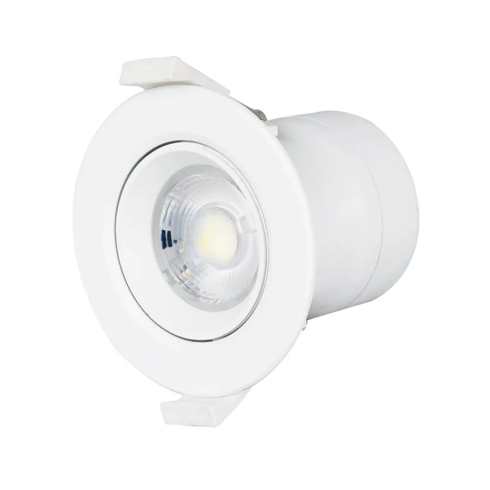 Loftlamper|Indbygningsspots ^ PRIOS LED indbygningslampe Shima, hvid, 7W, 3000K, 10stk, dæmpbar