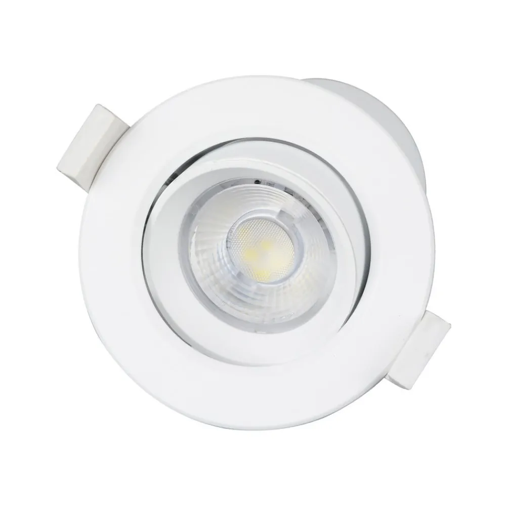 Loftlamper|Indbygningsspots ^ PRIOS LED indbygningslampe Shima, hvid, 7W, 3000K, 10stk, dæmpbar
