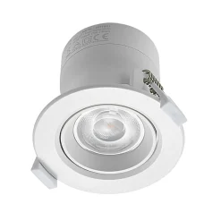 PRIOS Loftlamper|Indbygningsspots > LED-indbygningslampe Shima, hvid, 7 W, 3000K, dæmpbar