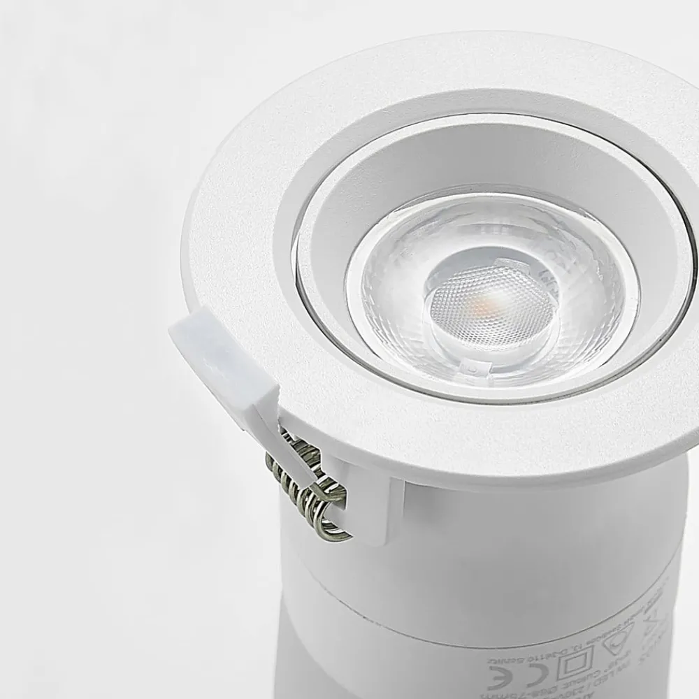 PRIOS Loftlamper|Indbygningsspots > LED-indbygningslampe Shima, hvid, 7 W, 3000K, dæmpbar