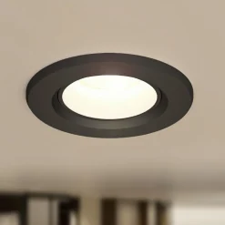 PRIOS Indbygningsspots|Spotlights > LED indbygningslampe Shima, sort, 7 W, 3000K, dæmpbar