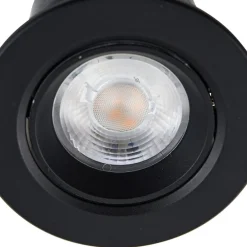 PRIOS Indbygningsspots|Spotlights > LED indbygningslampe Shima, sort, 7 W, 3000K, dæmpbar