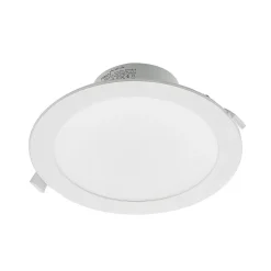 Loftlamper|Indbygningsspots ^ PRIOS LED-indbygningsspot Rida, hvid. Ø 23 cm, 30W, CCT, IP44