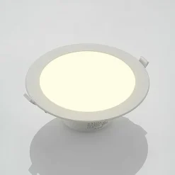 Loftlamper|Indbygningsspots ^ PRIOS LED-indbygningsspot Rida, hvid. Ø 23 cm, 30W, CCT, IP44