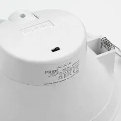 Loftlamper|Indbygningsspots ^ PRIOS LED-indbygningsspot Rida, hvid. Ø 23 cm, 30W, CCT, IP44