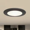 PRIOS Loftlamper|Loftlamper > LED-indbygningsspot Rida, sort, Ø 12 cm, CCT, IP44