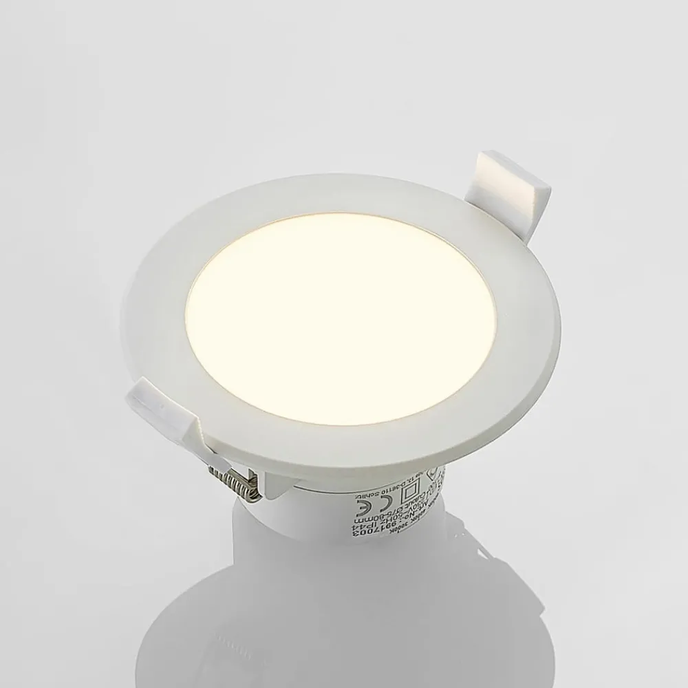 PRIOS Loftlamper|Loftlamper > LED-indbygningsspot Rida, hvid. Ø 10 cm, CCT, IP44