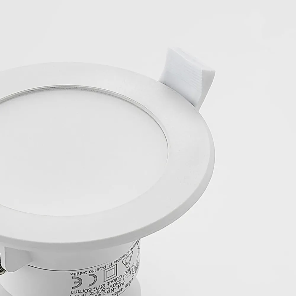 PRIOS Loftlamper|Loftlamper > LED-indbygningsspot Rida, hvid. Ø 10 cm, CCT, IP44