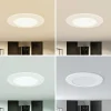 PRIOS Loftlamper|Loftlamper > LED-indbygningsspot Rida, hvid. Ø 12 cm, CCT, IP44