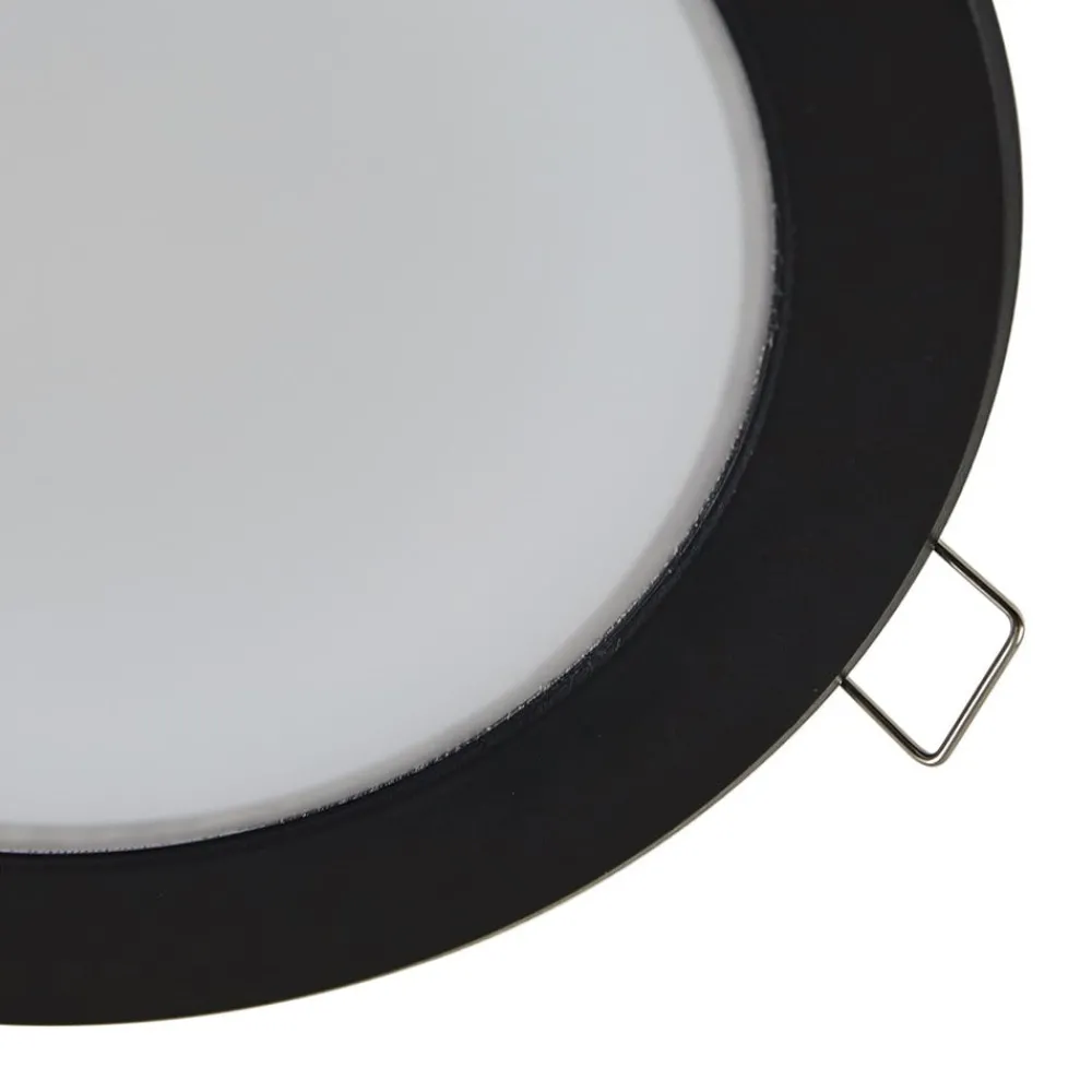 PRIOS Loftlamper|Loftlamper > LED indbygningsspot Rida, sort, 14,5 cm, 12 W, CCT