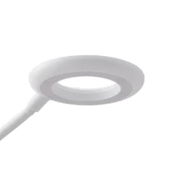 PRIOS Arbejdsrum/Kontor|Bordlamper > LED-klemmelampe Harumi, hvid, genopladeligt batteri, USB, 51 cm høj