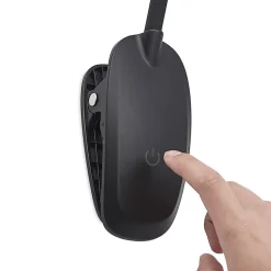 Arbejdsrum/Kontor|Bordlamper ^ PRIOS LED-klemmelampe Najari, sort, genopladeligt batteri, USB, 51 cm