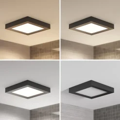 PRIOS Loftlamper > LED-loftlampe Alette, sort, 24 W, CCT, dæmpbar