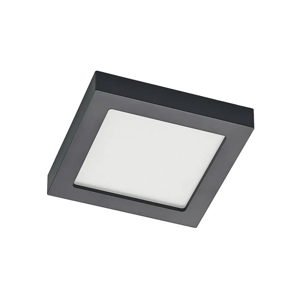 Loftlamper ^ PRIOS LED-loftlampe Alette, sort, 18 W, CCT, dæmpbar