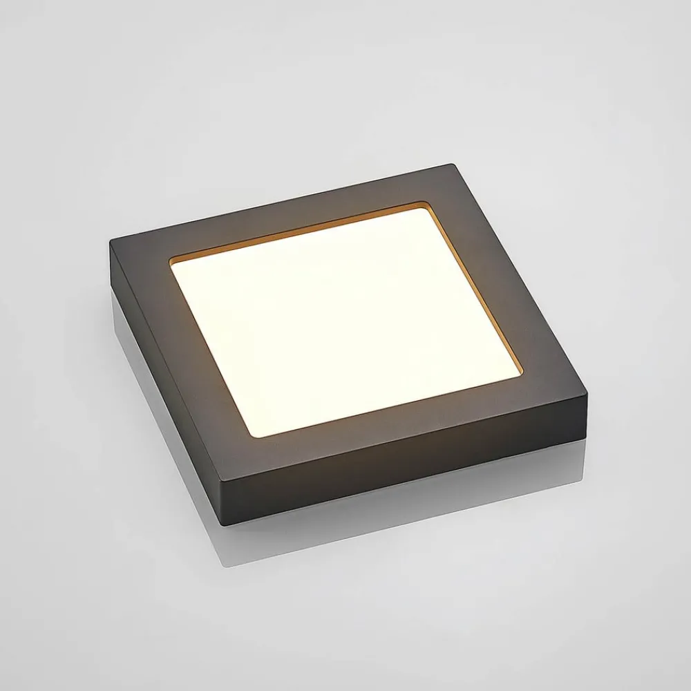 Loftlamper ^ PRIOS LED-loftlampe Alette, sort, 18 W, CCT, dæmpbar