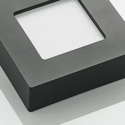 PRIOS Loftlamper > LED-loftlampe Alette, sort, 6 W, CCT, dæmpbar