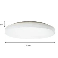 PRIOS Loftlamper > LED-loftlampe Artin, Ø 33 cm, hvid, CCT, IP65