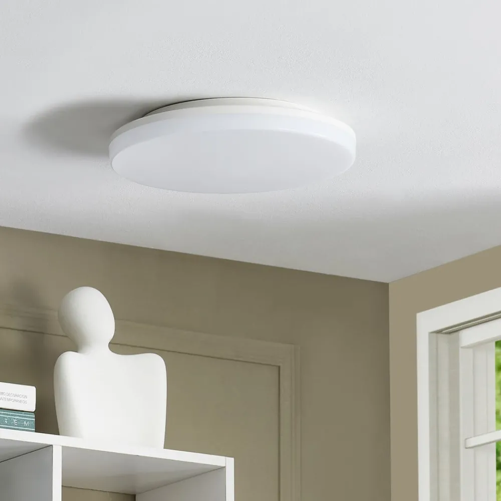 PRIOS Arbejdsrum/Kontor|Loftlamper > LED-loftlampe Artin, Ø 28 cm, hvid, CCT, IP65