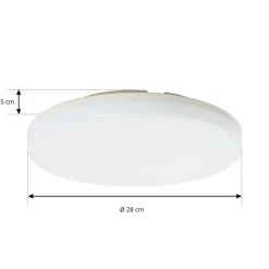 PRIOS Arbejdsrum/Kontor|Loftlamper > LED-loftlampe Artin, Ø 28 cm, hvid, CCT, IP65