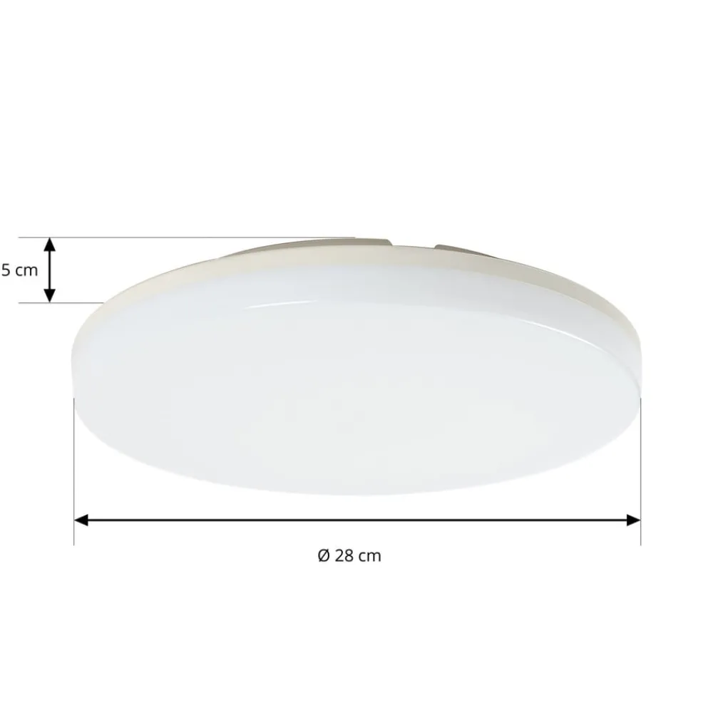 PRIOS Arbejdsrum/Kontor|Loftlamper > LED-loftlampe Artin, Ø 28 cm, hvid, CCT, IP65