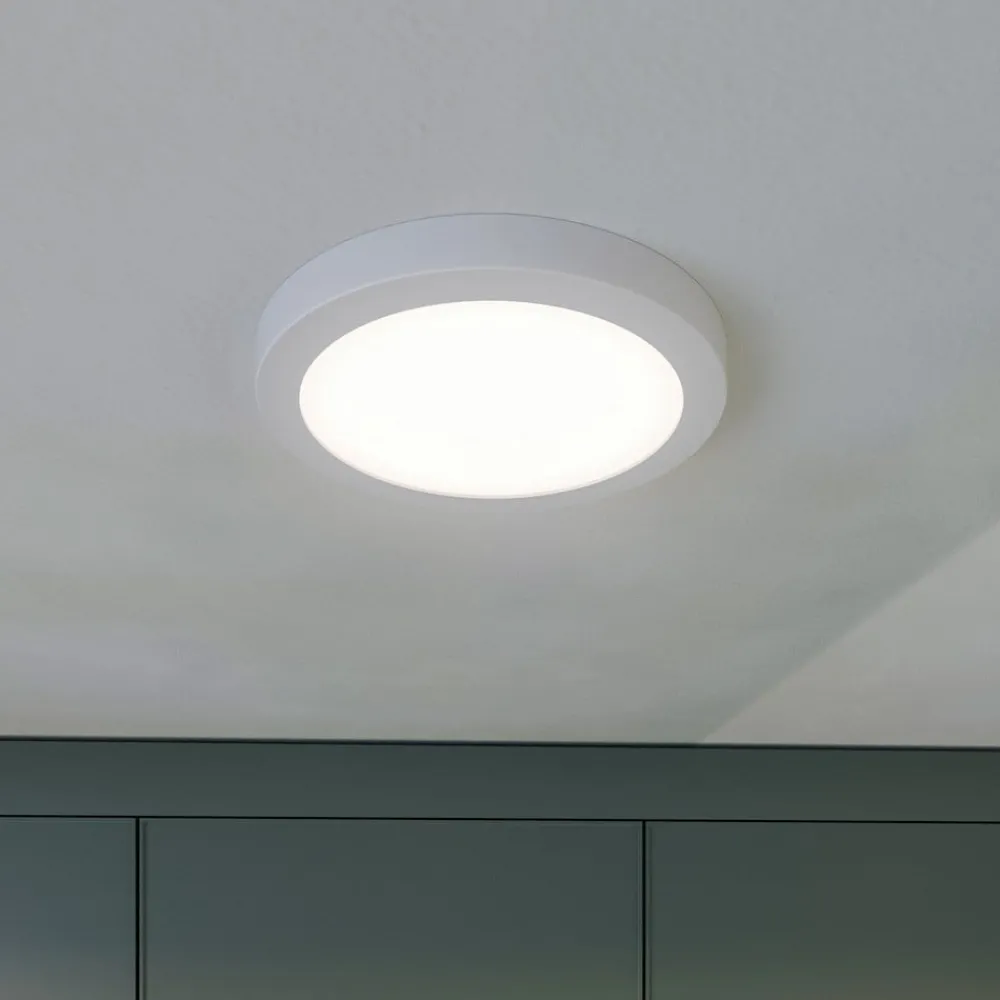 PRIOS Loftlamper|Loftlamper > LED-loftlampe Aureka, bevægelsessensor, Ø 23 cm, hvid